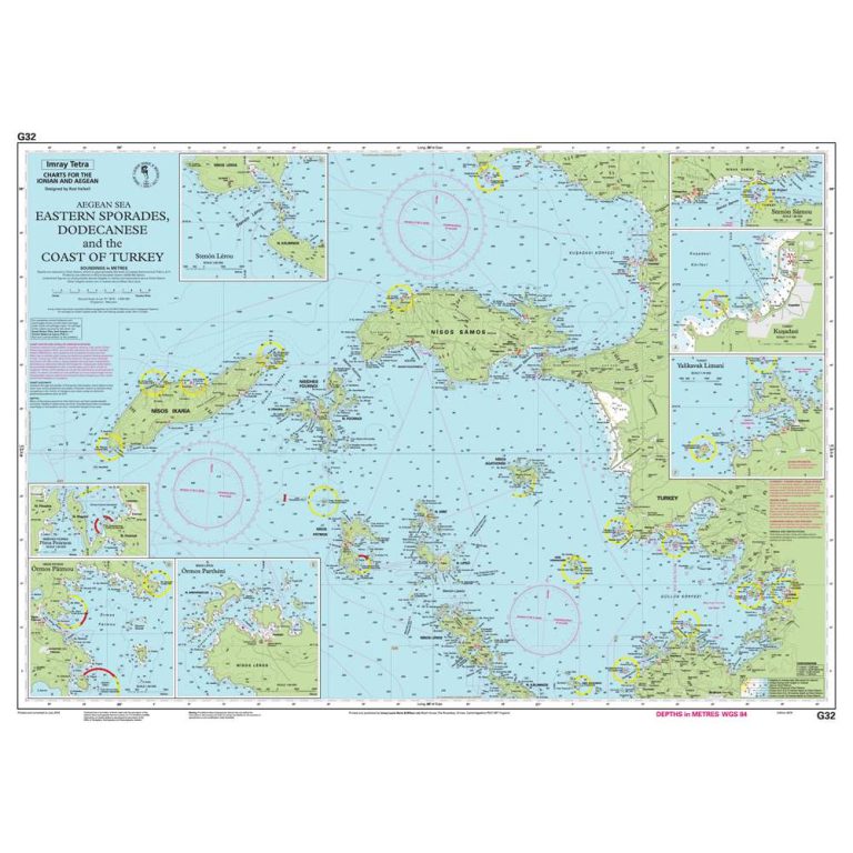 Ανατολικές Σποράδες και Δωδεκάνησα - G32 Ναυτικός Χάρτης Imray