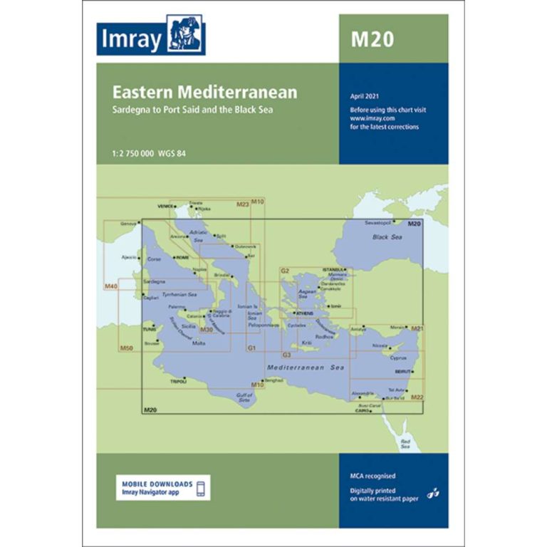 Ανατολική Μεσόγειος – M20 Ναυτικός Χάρτης Imray