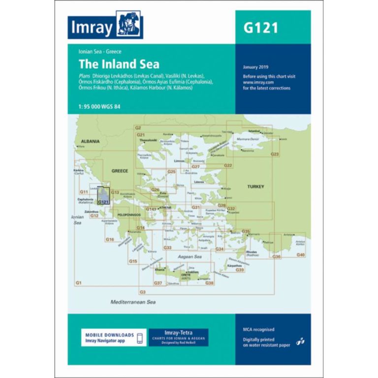 Αρχιπέλαγος Ιονίου - G121 Ναυτικός Χάρτης Imray