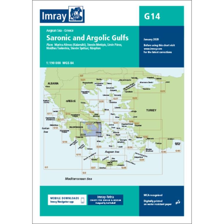 Αργοσαρωνικός και Αργολικός Κόλπος - G14 Ναυτικός Χάρτης Imray