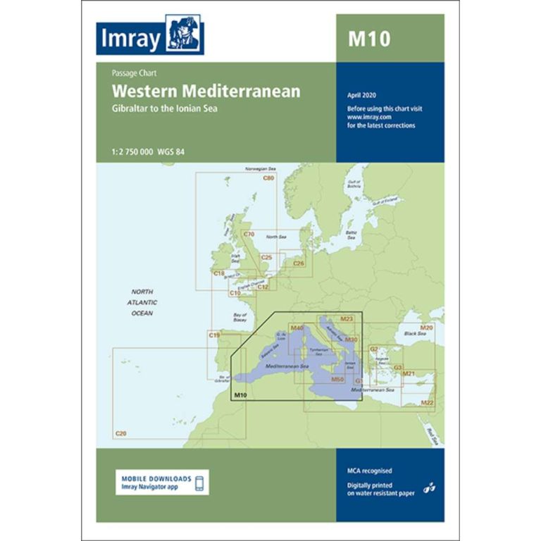 Δυτική Μεσόγειος – M10 Ναυτικός Χάρτης Imray