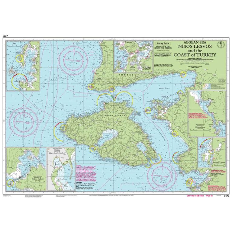 Λέσβος και Ακτές Τουρκίας - G27 Ναυτικός Χάρτης Imray