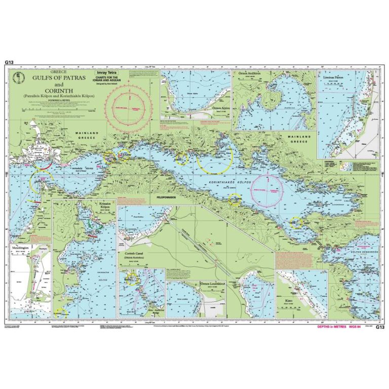 Πατραϊκός και Κορινθιακός Κόλπος - G13 Ναυτικός Χάρτης Imray