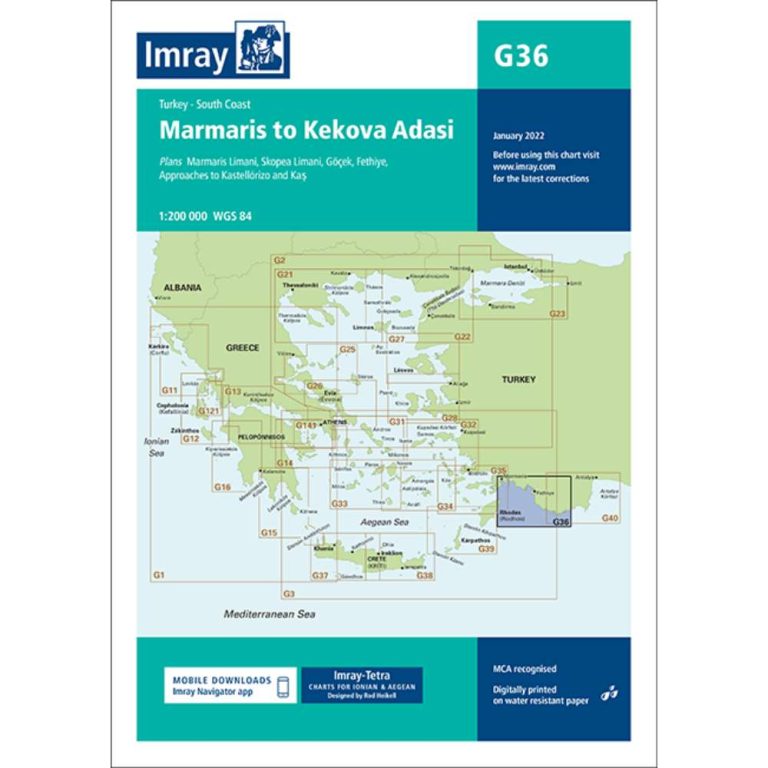Τουρκία Νότιες Ακτές - G36 Ναυτικός Χάρτης Imray