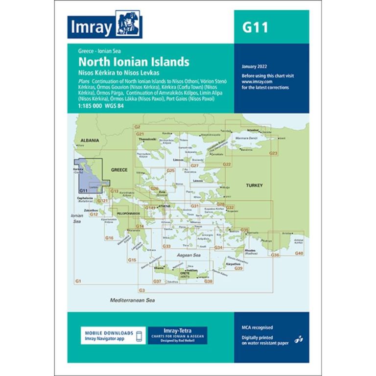 Βόρεια Επτάνησα - G11 Ναυτικός Χάρτης Imray