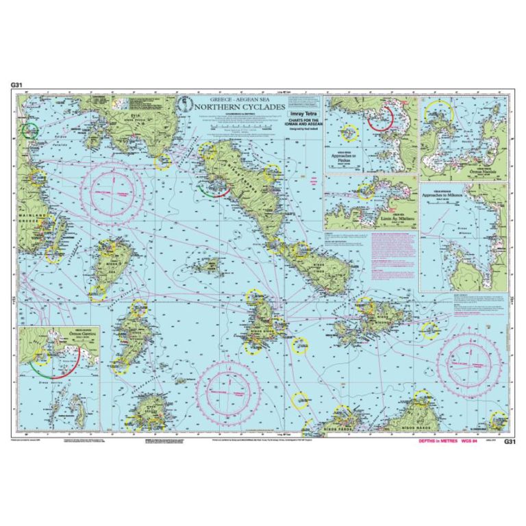 Βόρειες Κυκλάδες - G31 Ναυτικός Χάρτης Imray