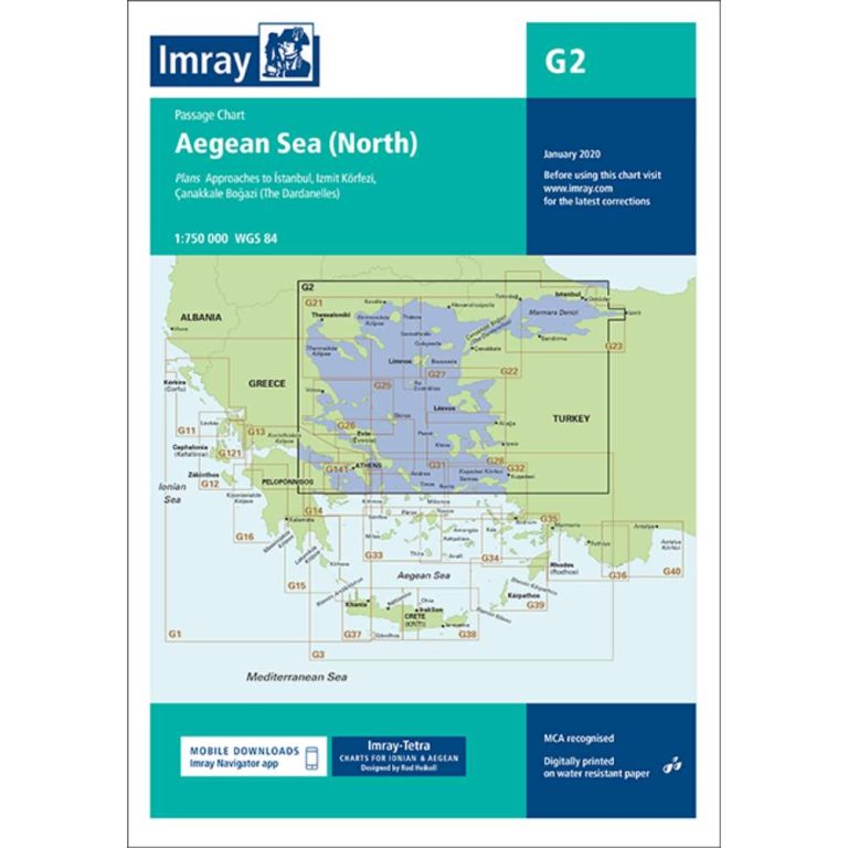 Βόρειο Αιγαίο - G2 Ναυτικός Χάρτης Imray